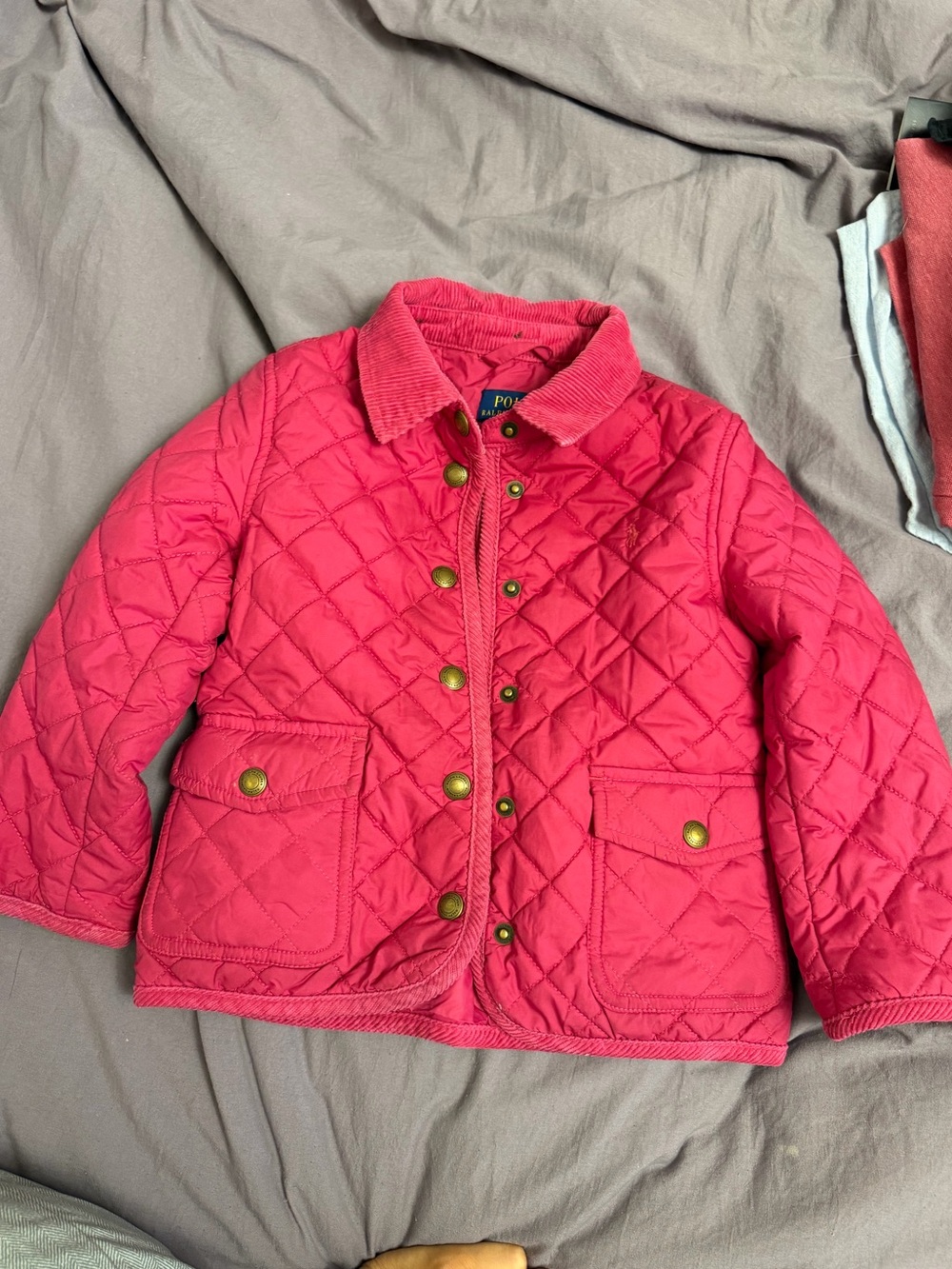 Polo by Ralph Lauren Quilted Bright Pink Girls' Puffer Jacket